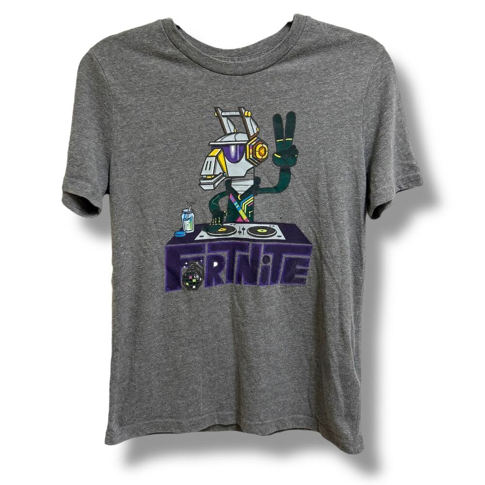 Abercrombie Kids Gray‎ Tee Fortnite DJ Llama Boys Shirt Size 15/16